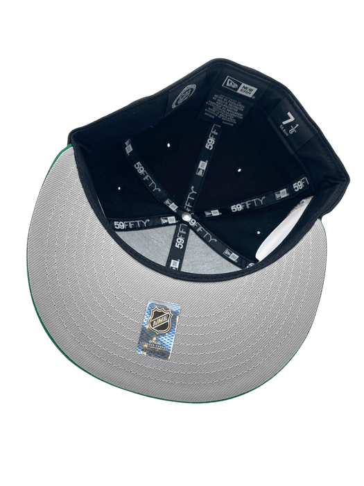 New Era Fitted Hat Adult New Jersey Devils New Era Black/Green Classic Custom Side Patch 59FIFTY Fitted Hat - Men's