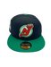 New Era Fitted Hat Adult New Jersey Devils New Era Black/Green Classic Custom Side Patch 59FIFTY Fitted Hat - Men's