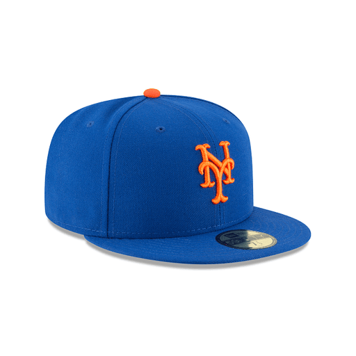 New Era Fitted Hat Adult New York Mets New Era Blue Home Authentic Collection On-Field 59FIFTY Fitted Hat - Men's