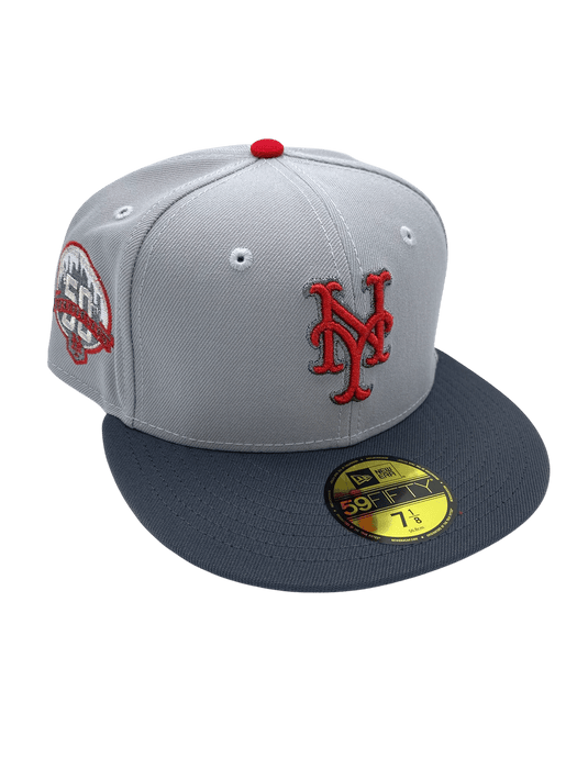 Adult New York Mets New Era Gray 50th Anniversary Side Patch 59FIFTY Fitted Hat - Men's