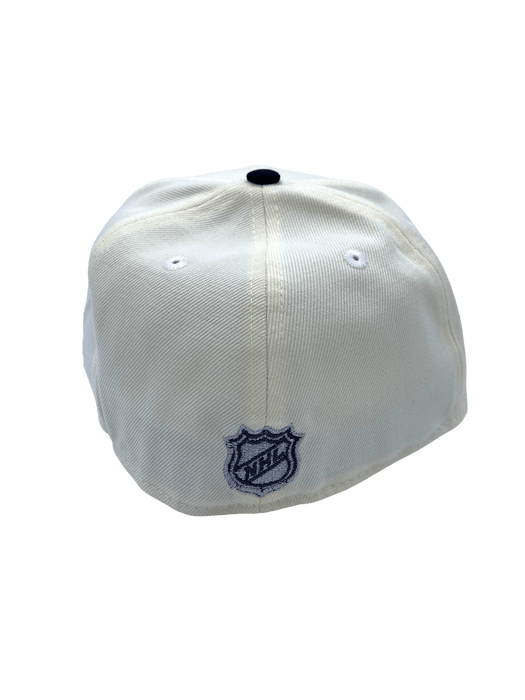 New Era Fitted Hat Adult New York Rangers New Era Chrome Retro Script Custom Side Patch 59FIFTY Fitted Hat - Men's