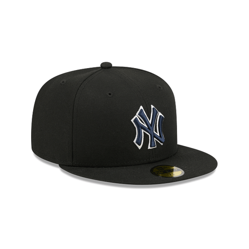 New Era Fitted Hat Adult New York Yankees New Era Black/Team Basic 59FIFTY Fitted Hat - Men's