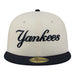 New Era Fitted Hat Adult New York Yankees New Era Chrome 2 Tone Chain Stitch Logo 59FIFTY Fitted Hat - Men's