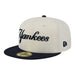 New Era Fitted Hat Adult New York Yankees New Era Chrome 2 Tone Chain Stitch Logo 59FIFTY Fitted Hat - Men's
