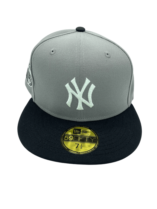 New Era Fitted Hat Adult New York Yankees New Era Gray/Black Iris Custom Side Patch 59FIFTY Fitted Hat - Men's