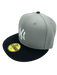 New Era Fitted Hat Adult New York Yankees New Era Gray/Black Iris Custom Side Patch 59FIFTY Fitted Hat - Men's