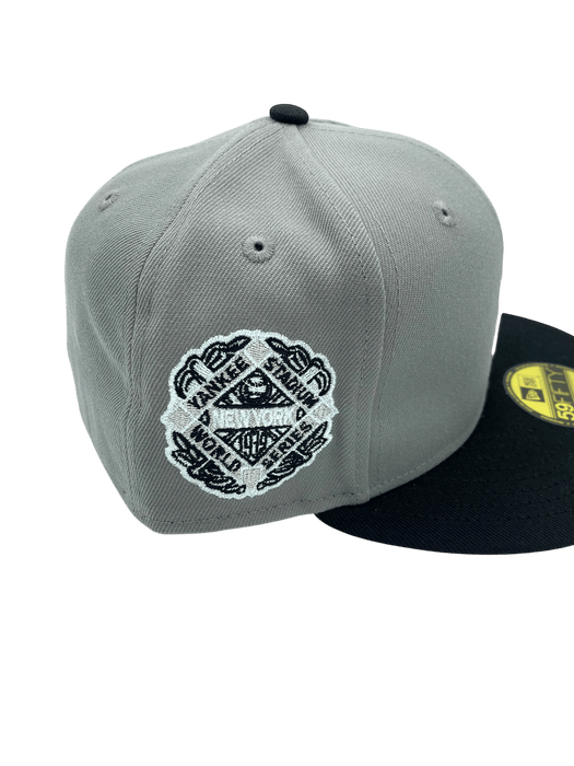 New Era Fitted Hat Adult New York Yankees New Era Gray/Black Iris Custom Side Patch 59FIFTY Fitted Hat - Men's