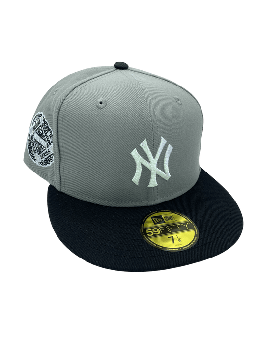 New Era Fitted Hat Adult New York Yankees New Era Gray/Black Iris Custom Side Patch 59FIFTY Fitted Hat - Men's