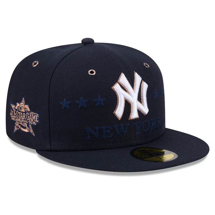 New Era Fitted Hat Adult New York Yankees New Era Navy 2026 All Star Game 59FIFTY Fitted Hat - Men's