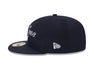 Adult New York Yankees New Era Navy Overlap 59FIFTY Fitted Hat - Men's