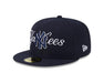 Adult New York Yankees New Era Navy Overlap 59FIFTY Fitted Hat - Men's
