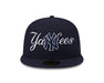 Adult New York Yankees New Era Navy Overlap 59FIFTY Fitted Hat - Men's