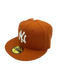 New Era Fitted Hat Adult New York Yankees New Era Orange Fall Spice Custom Side Patch 59FIFTY Fitted Hat - Men's