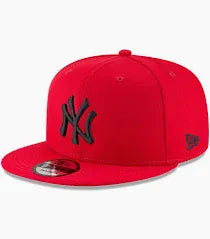 New Era Fitted Hat Adult New York Yankees New Era Red and Black Collection 59FIFTY Fitted Hat - Men's