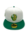 New Era Fitted Hat Adult North Dakota State Bison New Era Chrome/Green Custom Side Patch 59FIFTY Fitted Hat - Men's
