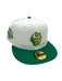 New Era Fitted Hat Adult North Dakota State Bison New Era Chrome/Green Custom Side Patch 59FIFTY Fitted Hat - Men's