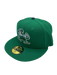 New Era Fitted Hat Adult Notre Dame Fighting Irish New Era Green Iris Custom Side Patch 59FIFTY Fitted Hat - Men's