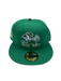 New Era Fitted Hat Adult Notre Dame Fighting Irish New Era Green Iris Custom Side Patch 59FIFTY Fitted Hat - Men's