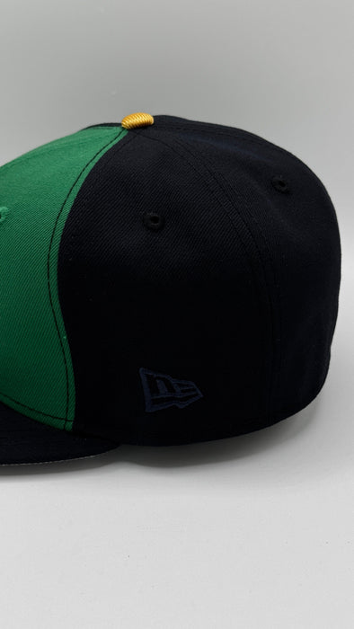 New Era Fitted Hat Adult Notre Dame Fighting Irish New Era Green/Navy NCAA 'For Lou' Custom 59FIFTY Fitted Hat - Men's