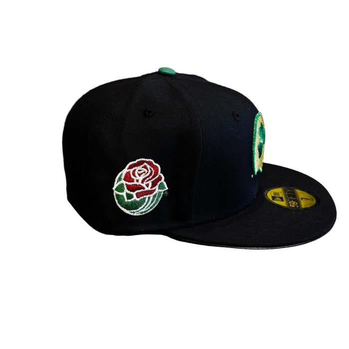 New Era Fitted Hat Adult Notre Dame Fighting Irish New Era Navy NCAA Rose Dome Custom 59FIFTY Fitted Hat - Men's