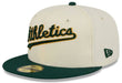 New Era Fitted Hat Adult Oakland A's New Era Chrome 2 Tone Chain Stitch Logo 59FIFTY Fitted Hat - Men's