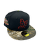 New Era Fitted Hat Adult Oakland Athletics New Era Black/Camo Custom 59FIFTY Fitted Hat - Men's