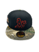 New Era Fitted Hat Adult Oakland Athletics New Era Black/Camo Custom 59FIFTY Fitted Hat - Men's