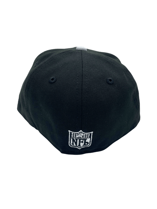 New Era Fitted Hat Adult Oakland Raiders New Era Black Oakland Forever Custom Side Patch 59FIFTY Fitted Hat - Men's