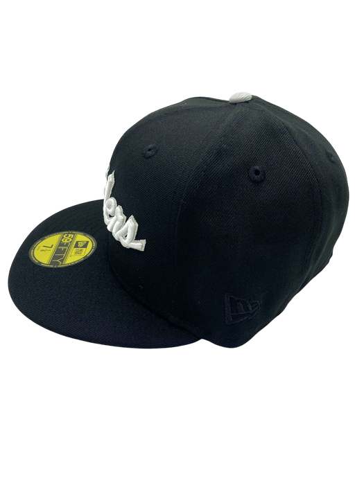 New Era Fitted Hat Adult Oakland Raiders New Era Black Oakland Forever Custom Side Patch 59FIFTY Fitted Hat - Men's