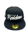 New Era Fitted Hat Adult Oakland Raiders New Era Black Oakland Forever Custom Side Patch 59FIFTY Fitted Hat - Men's