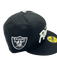New Era Fitted Hat Adult Oakland Raiders New Era Black Oakland Forever Custom Side Patch 59FIFTY Fitted Hat - Men's