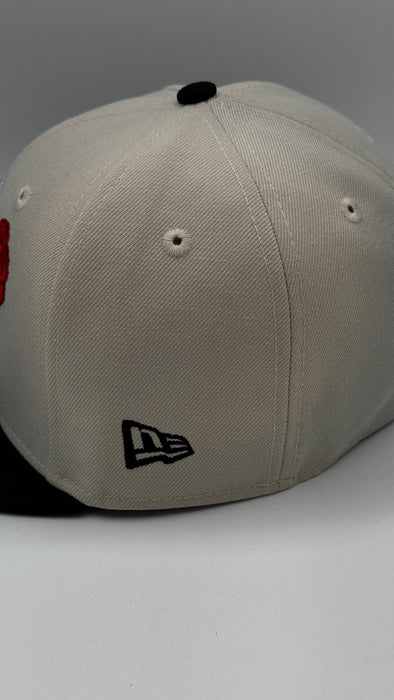 Adult Oakland Raiders New Era Black ROSE BOWL RAIDERS Custom Side Patch 59FIFTY Fitted Hat - Men's