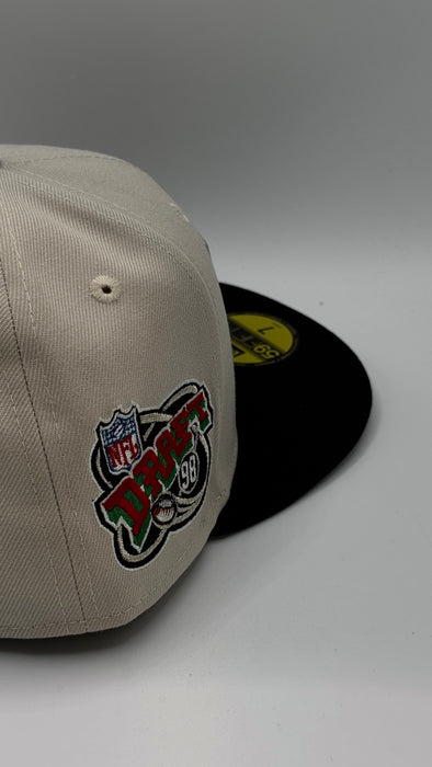 Adult Oakland Raiders New Era Black ROSE BOWL RAIDERS Custom Side Patch 59FIFTY Fitted Hat - Men's