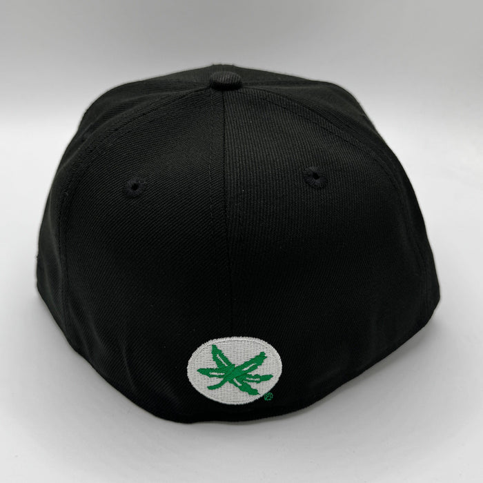 New Era Fitted Hat Adult Ohio State Buckeyes Black New Era NCAA 'Brutus' Custom 59FIFTY Fitted Hat - Men's