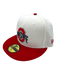 New Era Fitted Hat Adult Ohio State Buckeyes New Era Chrome/Red Defending Champs Custom Side Patch 59FIFTY Fitted Hat - Men's