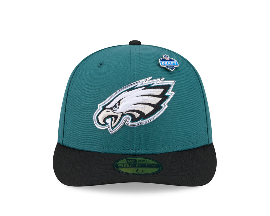 New Era Fitted Hat Adult Philadelphia Eagles New Era Team Color 2026 NFL Draft 59FIFTY Fitted Hat - Men's
