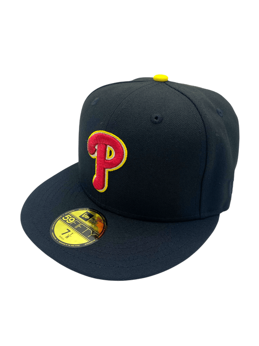 Adult Philadelphia Phillies New Era Black Movie Pack Custom Side Patch 59FIFTY Fitted Hat - Men's