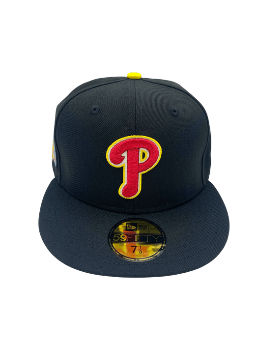 Adult Philadelphia Phillies New Era Black Movie Pack Custom Side Patch 59FIFTY Fitted Hat - Men's
