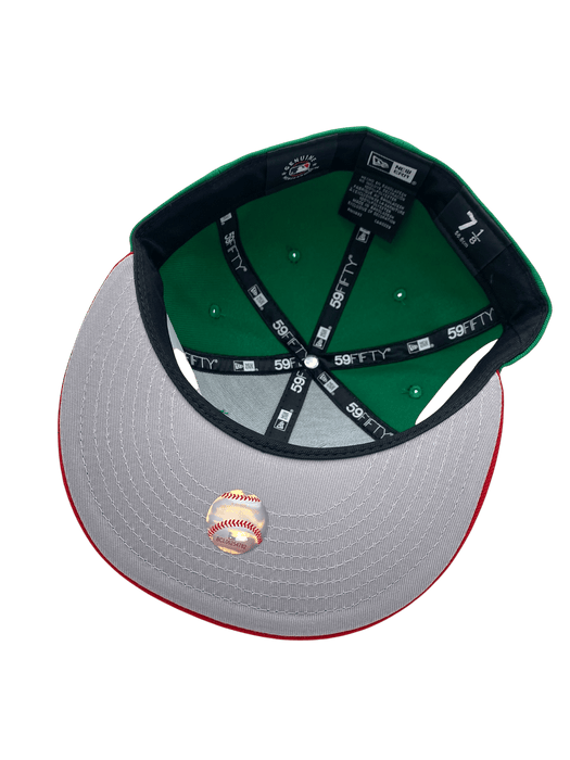 New Era Fitted Hat Adult Philadelphia Phillies New Era Green/Red The Phanatic Custom Side Patch 59FIFTY Fitted Hat - Men's