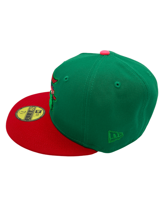 New Era Fitted Hat Adult Philadelphia Phillies New Era Green/Red The Phanatic Custom Side Patch 59FIFTY Fitted Hat - Men's