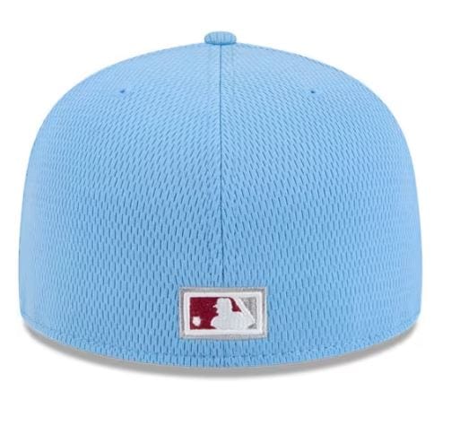 New Era Fitted Hat Adult Philadelphia Phillies New Era Light Blue 2025 MLB Alternate Clubhouse 59FIFTY Fitted Hat - Men's