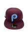 Adult Philadelphia Phillies New Era Maroon Remix Side Patch 59FIFTY Fitted Hat - Men's