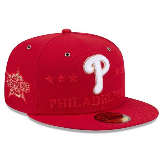 New Era Fitted Hat Adult Philadelphia Phillies New Era Red 2026 All Star Game 59FIFTY Fitted Hat - Men's