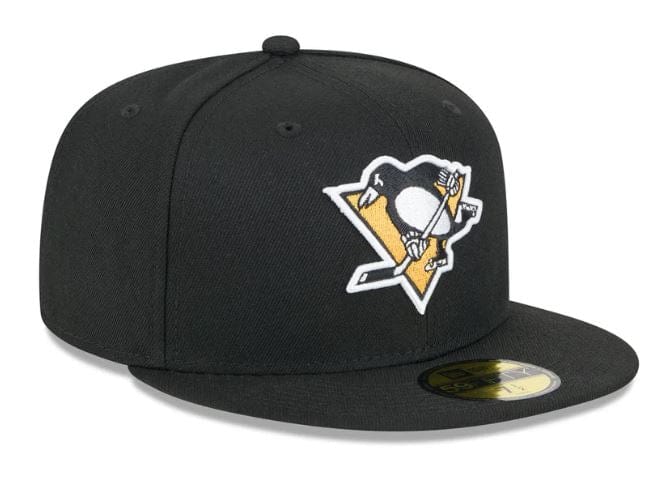 Adult Pittsburgh Penguins New Era Black 59FIFTY Fitted Hat - Men's