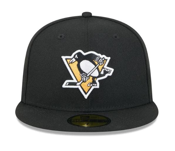 Adult Pittsburgh Penguins New Era Black 59FIFTY Fitted Hat - Men's