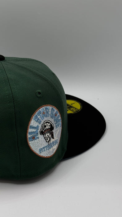 New Era Fitted Hat Adult Pittsburgh pirates New Era Icy Ivory Custom 59FIFTY Fitted Hat - Men's