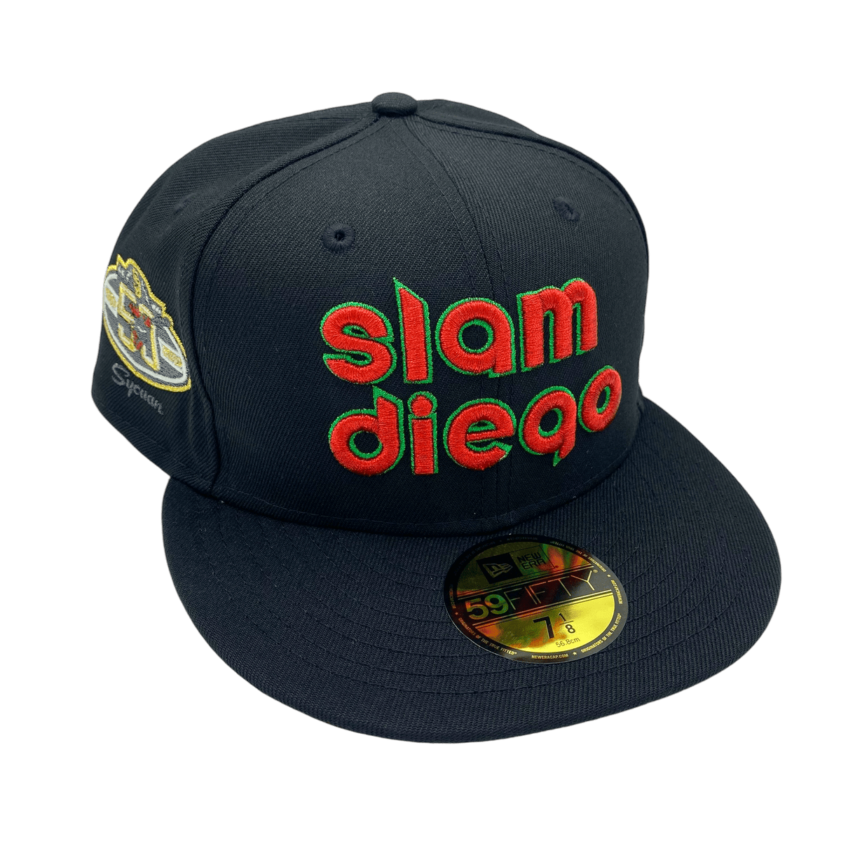 Adult San Diego Padres New Era Black Slam Diego Custom Side Patch 59FI