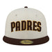 New Era Fitted Hat Adult San Diego Padres New Era Chrome 2 Tone Chain Stitch Logo 59FIFTY Fitted Hat - Men's