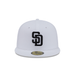 New Era Fitted Hat Adult San Diego Padres New Era White/Black Basic 59FIFTY Fitted Hat - Men's