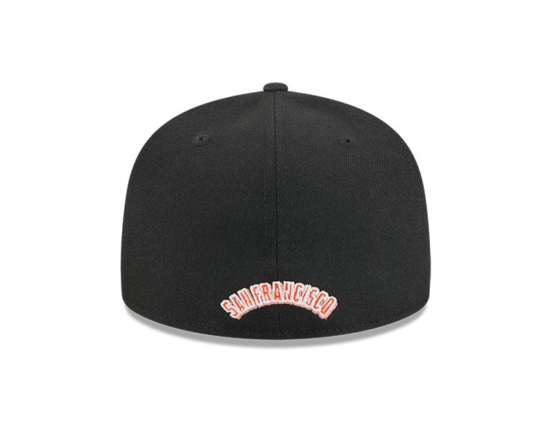 Adult San Francisco Giants New Era Black Overlap 59FIFTY Fitted Hat - Men's